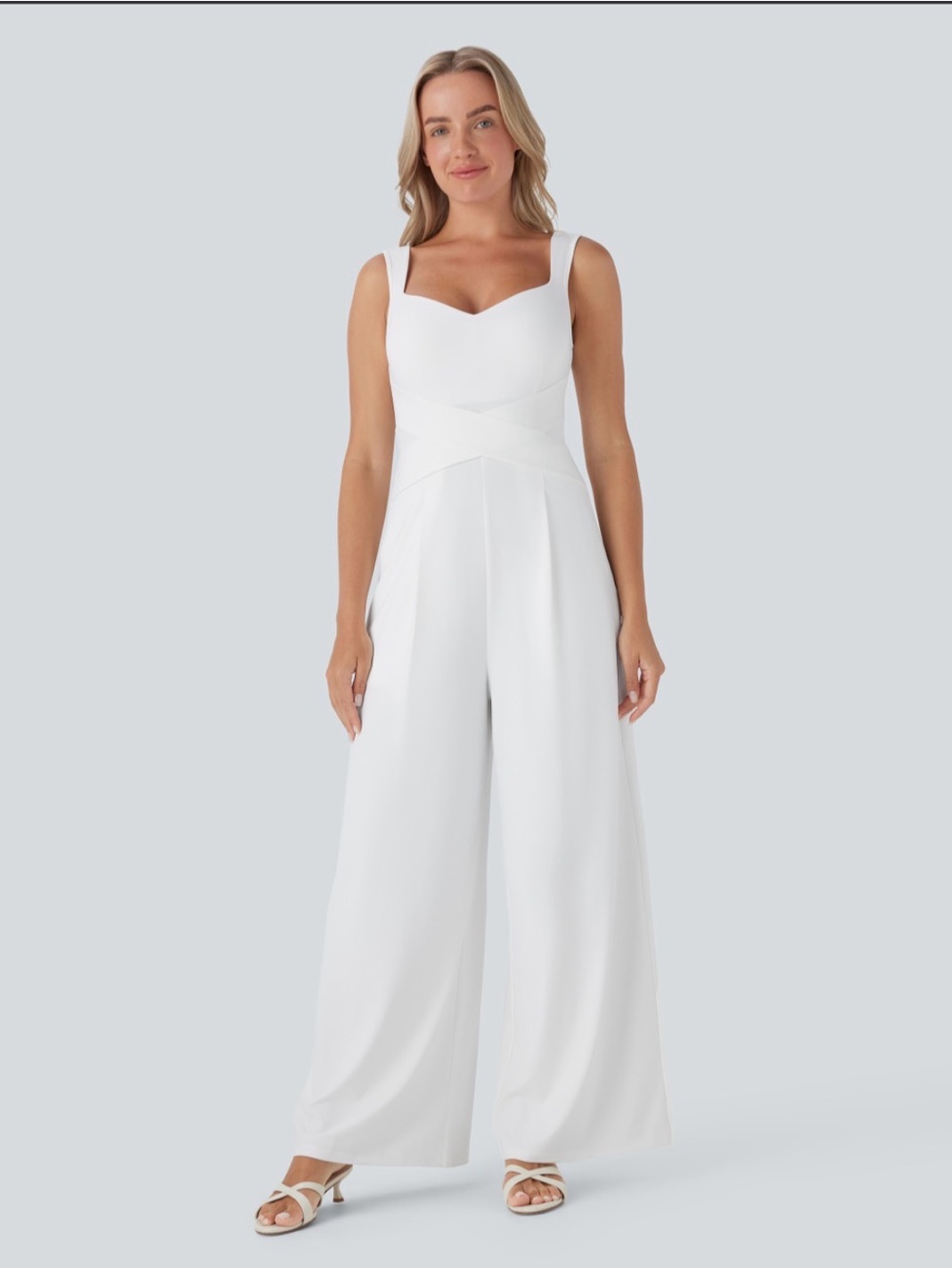 Halara U Back Sleeveless Casual Jumpsuit with Pockets Size Large